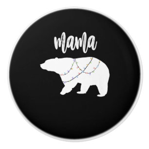 Mama Bear Polar Bärenkette Weihnachten Keramikknauf