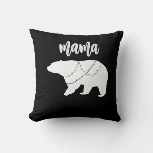 Mama Bear Polar Bärenkette Weihnachten Kissen