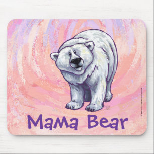 Mama Bear Polar Bear Mousepad
