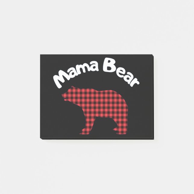 Mama Bear Post-it Klebezettel (Vorderseite)