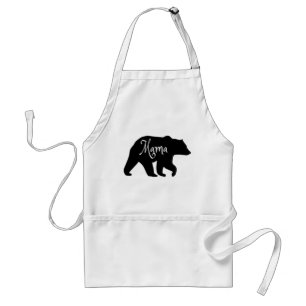 Mama Bear schwarz-weiß Schürze