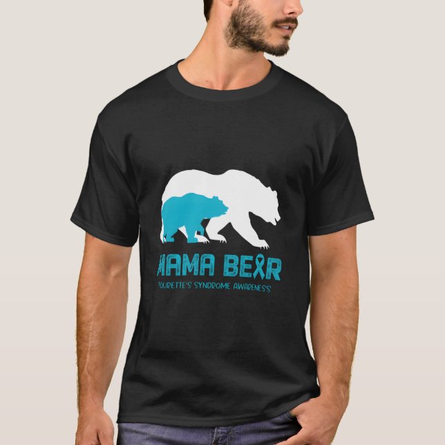 Mama Bear Tourette'S Syndrome Awareness For T-Shirt (Vorderseite)