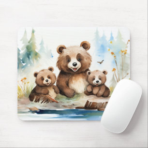 Mama Bear und Cubs Mousepad