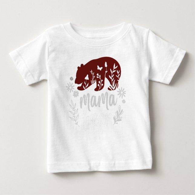 Mama Bear white Säugling Jersey T - Shirt (Vorderseite)