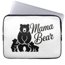 Mama Bear with Cubs Cute Family Bear