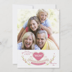 Mama bedeutet alles, was Fotokarte bedeutet