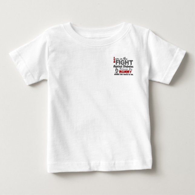 Mama bedeutet Welt zu mir Diabetes Baby T-shirt (Vorderseite)