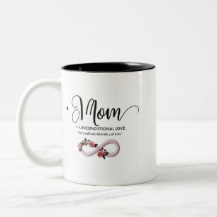 Mama - bedingungslose Liebe Blumenunendlichkeit Ta Zweifarbige Tasse