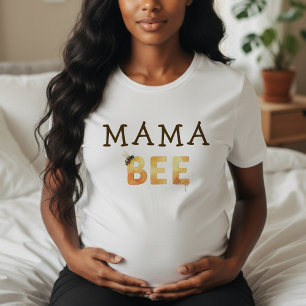 Mama Bee Hummel-Baby-Shower-Elternteil Weiß T-Shirt