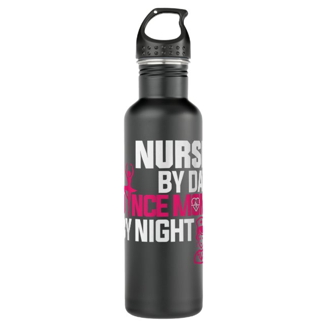 Mama bei Nacht Edelstahlflasche (Vorderseite)