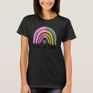 Mama beider Heart Leopard Rainbow Happy Mütter Da T-Shirt