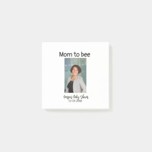 Mama bekommt Foto Name Baby Shower Datum Post-it Klebezettel