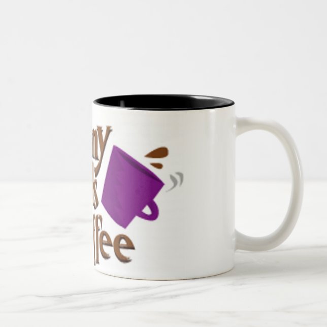 Mama benötigt Kaffee-Tasse Zweifarbige Tasse (Rechts)