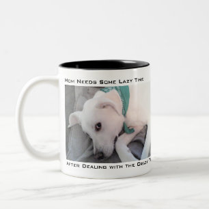 Mama benötigt Laztime Niedlich White Labrador Mix  Zweifarbige Tasse