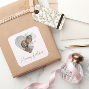Mama Benutzerdefinierter Name & Foto   Personalisi Quadratischer Aufkleber