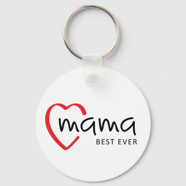 Mama, best ever, mama is mijn held. Moederdag idee Schlüsselanhänger (Vorderseite)