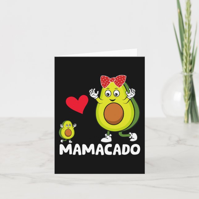 Mama Best Mama Avocado Mamacado Happy Mthers Day Karte (Vorderseite)