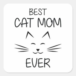 Mama - Beste Cat-Mama aller Zeiten Quadratischer Aufkleber