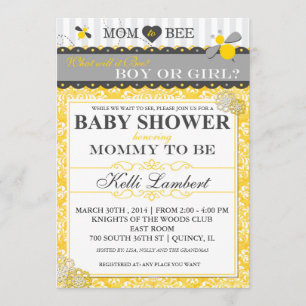 Mama Bienen-zur wunderlichen Bienen-Baby-Dusche Einladung