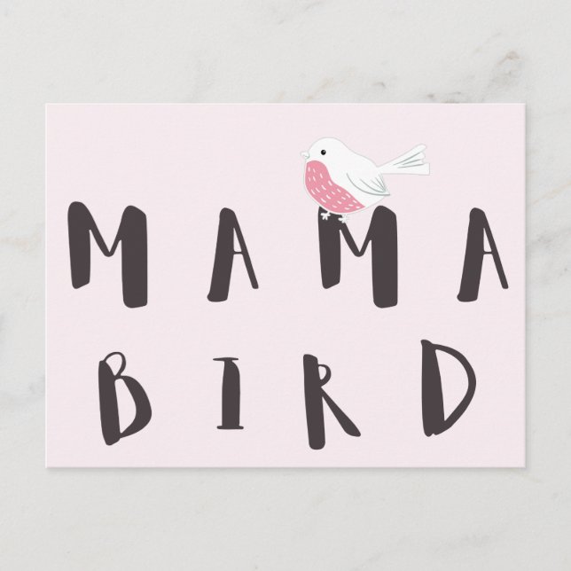 Mama Bird - Carte postale Citation Maman (Devant)