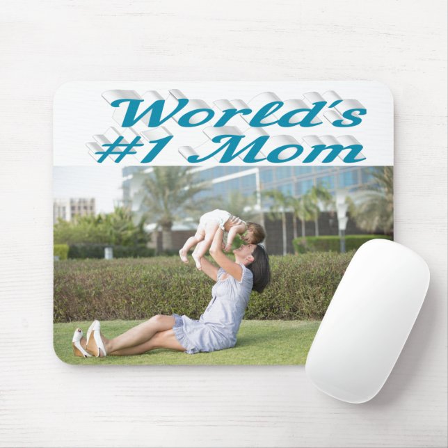 Mama Blaues Foto Mousepad (Mit Mouse)