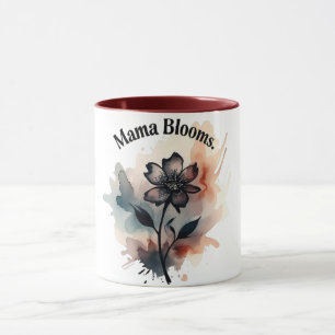 Mama Blooms Elegantes Wasserfarbendesign Tasse