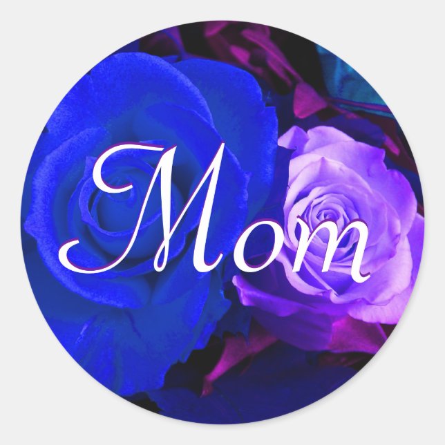 Mama Blue Lila Rose Aufkleber (Vorderseite)