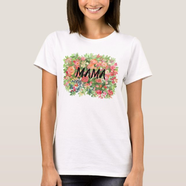 MAMA, Blume, T-Shirt (Vorderseite)