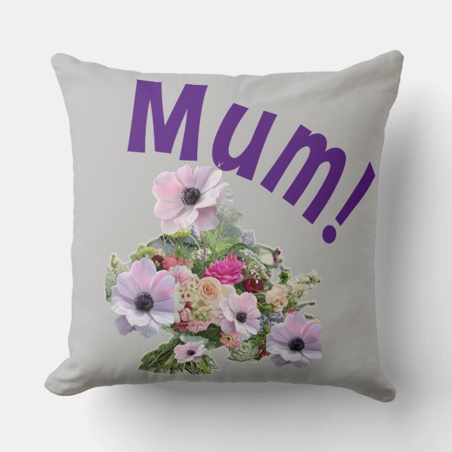 Mama! Blumen Kissen (Vorderseite)