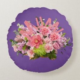 Mama! Blumen Rundes Kissen