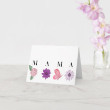 MAMA Blumen Schmetterling, Muttertag Karte