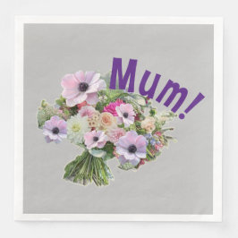 Mama! Blumen Serviette