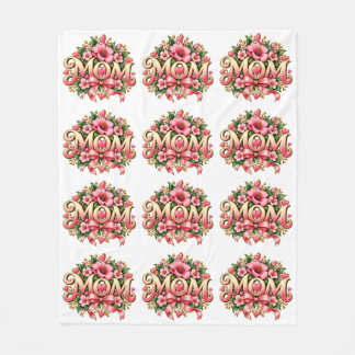 Mama Blumenfleece-Decke, rosa Blumen-Mutter- Fleecedecke