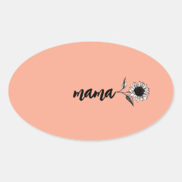 Mama-Blumengeschenk Ovaler Aufkleber