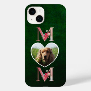 Mama Blumenherz Foto vom Hund grün Case-Mate iPhone 14 Hülle