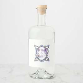 Mama Blumenrahmen Alkoholflaschenetikett