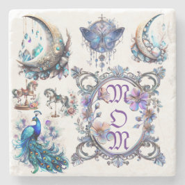 Mama Blumenrahmen Steinuntersetzer