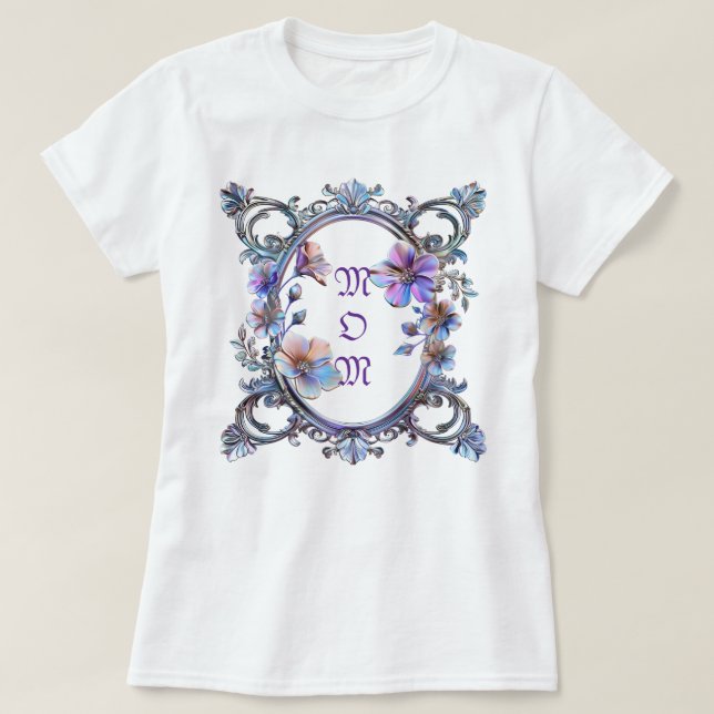 Mama Blumenrahmen T-Shirt (Design vorne)