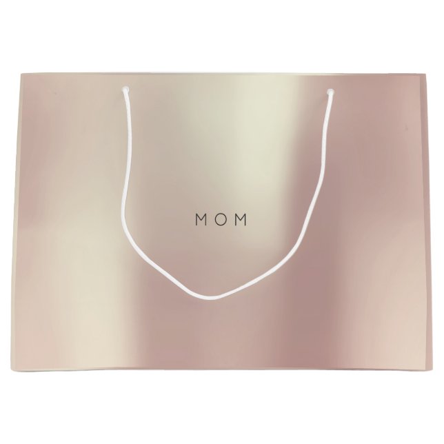 MAMA Blush Pearly Minimal Geschenk Große Geschenktüte (Vorderseite)
