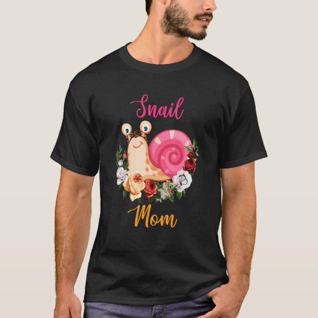 Mama Blütenschnecke Krawatte Lover Muttertag T-Shirt (Vorderseite)
