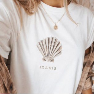 Mama Boho Beach Shell Babyparty T-Shirt