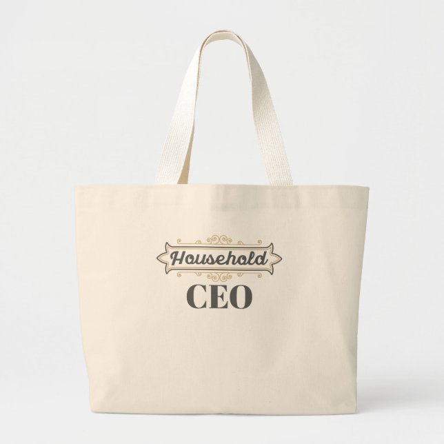 Mama Boss Geschenk Bleibe auf Zuhause Mama Househo Jumbo Stoffbeutel (Vorne)