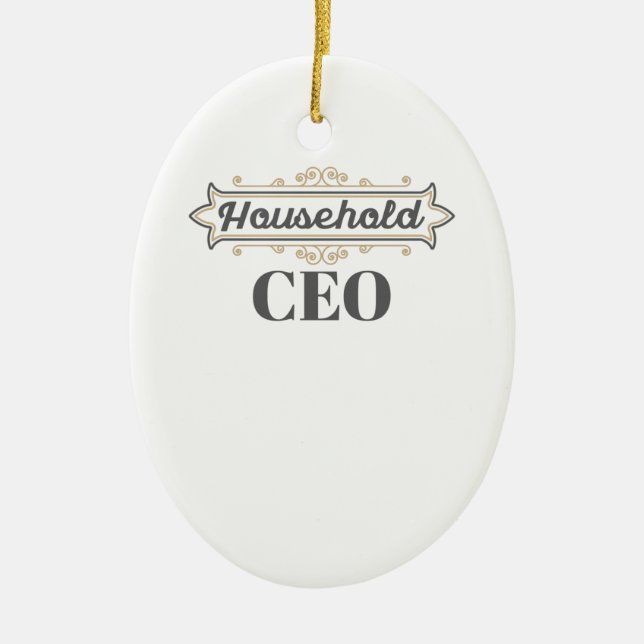 Mama Boss Geschenk Bleibe auf Zuhause Mama Househo Keramik Ornament (Vorne)