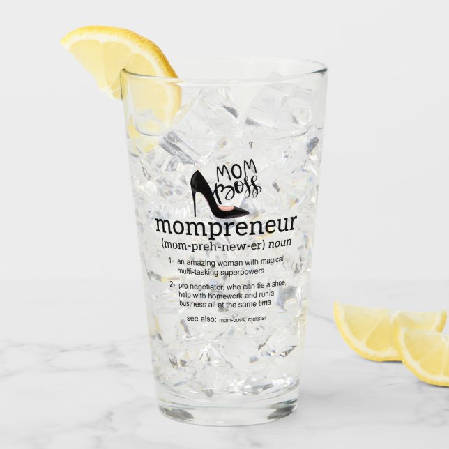 Mama Boss Mompreneur Glas (Vorderseite Ice)