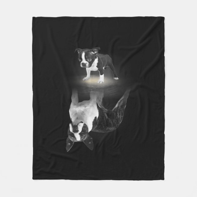 Mama Boston Terrier Dog Lover Geschenk Mutter Vate Fleecedecke (Vorderseite)