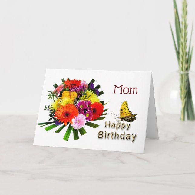 Mama Bouquet Birthday Karte (Vorderseite)