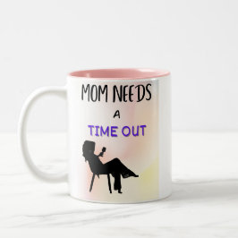 Mama braucht Auszeit - Weinzeit Zweifarbige Tasse
