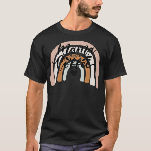 Mama braucht Coffee Boho Rainbow Mama Life Mother T-Shirt