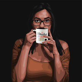 Mama braucht Kaffee personalisieren Zweifarbige Tasse