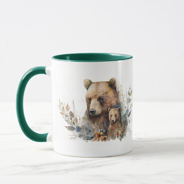Mama Brown Bear and Cub Tasse (Links)